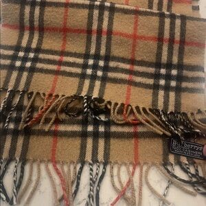 Vintage Burberry Cashmere Nova Check Scarf